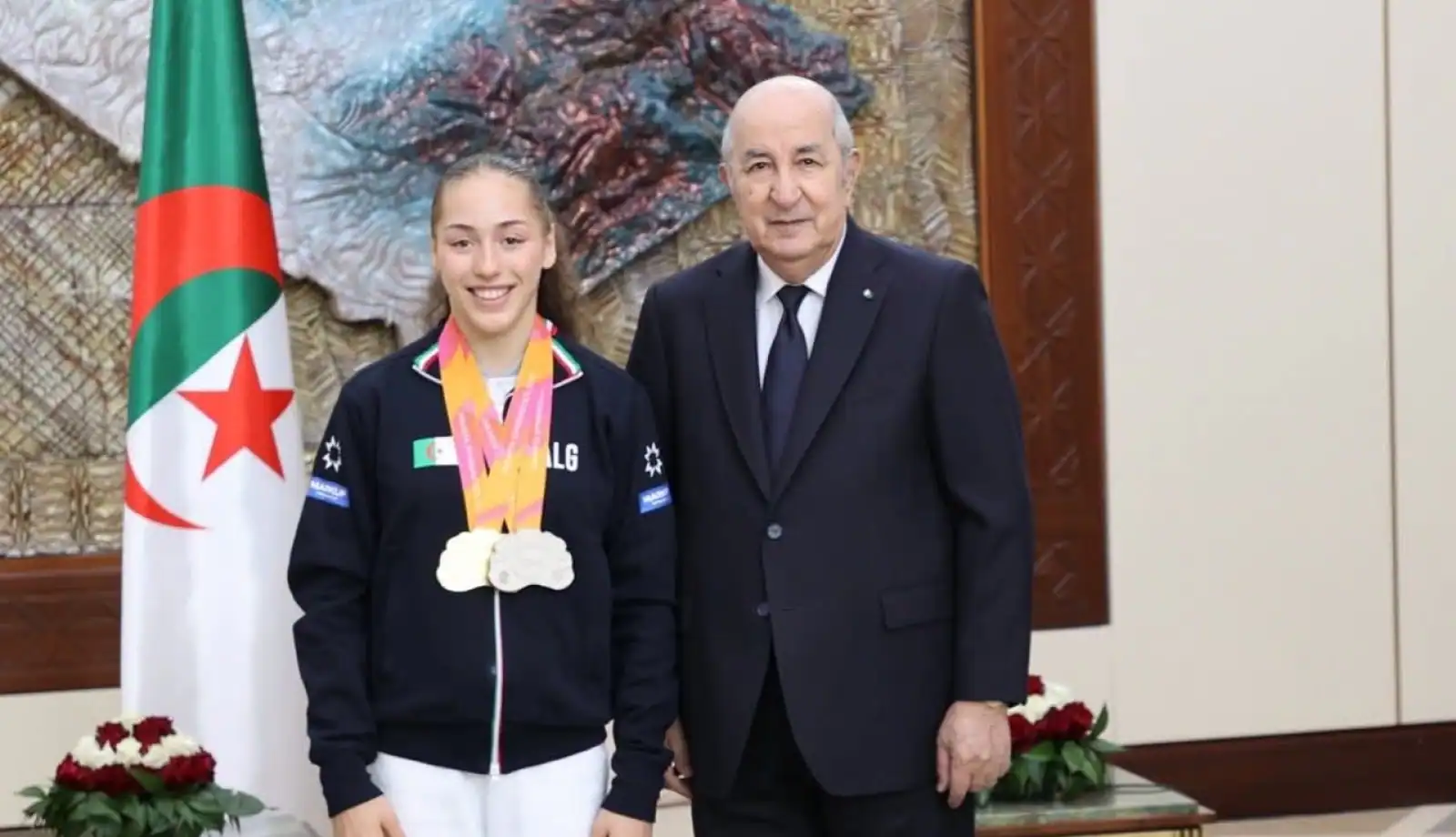تبون يهنئ سيدات الجزائر للجمباز وكيليا نمور بعد التتويج الإفريقي