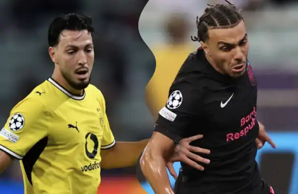 بنسيب عيني يتفوق على زدادكة ودورتموند يهزم صباح 48 رامي بنسيب عيني وأكيم زدادكة خلال مباراة دورتموند ضد صباح في دوري أبطال أوروبا