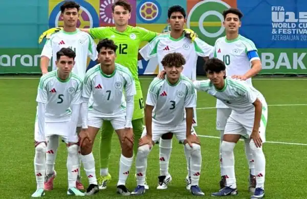 الجزائر تنهي مونديال تحت 15 سنة في المركز 28 49 لاعبو منتخب الجزائر تحت 15 سنة خلال مباراة في كأس العالم