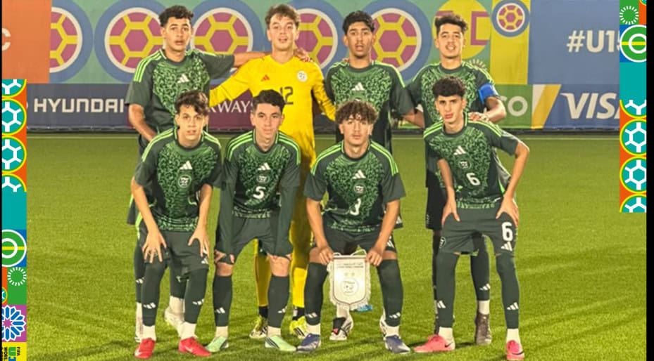 لاعبو المنتخب الجزائري لأقل من 15 سنة في مباراة ألبانيا بكأس العالم ومهرجان الفيفا بباكو